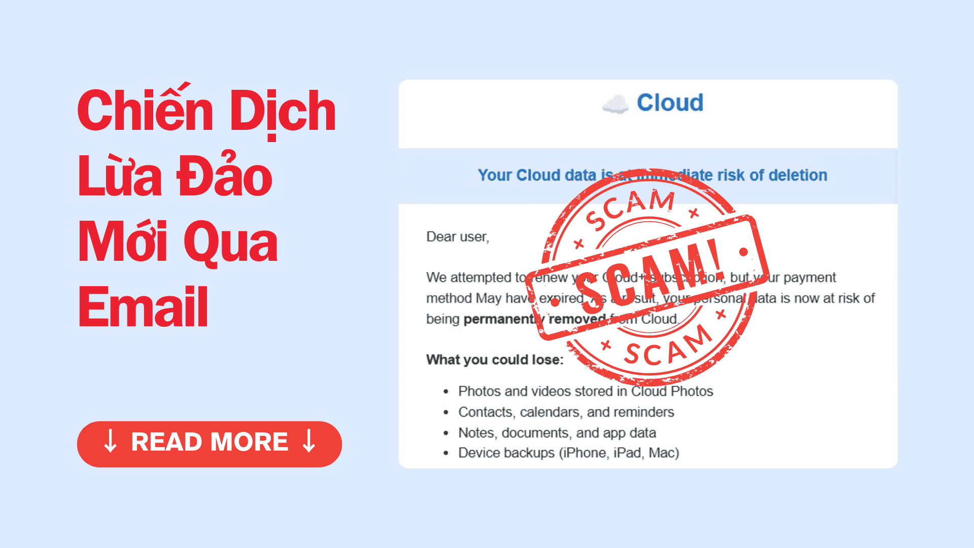 Cảnh báo: Chiến dịch lừa đảo mới qua email đang nhắm vào người dùng iCloud, cực kỳ tinh vi!